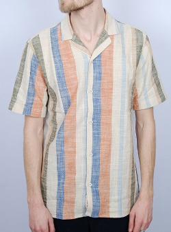 Revolution SS shirt stripe Light blue