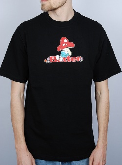 Butter Goods x Smurfs Lazy logo tee Black