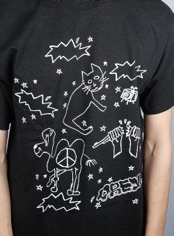 Obey Cat and camel tee Black