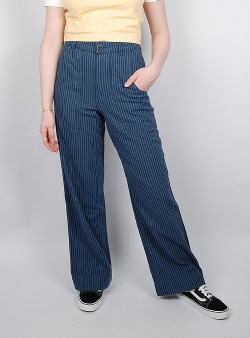 Dedicated Vara stripe workwear pants Dark blue