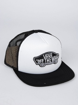 Vans Classic patch trucker cap White black