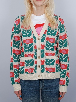 Dedicated Iggesund flower cardigan Multi color