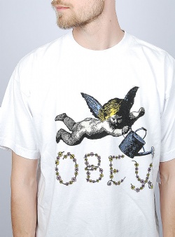 Obey Flower angel tee White