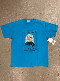 Sportif Vintage Wildlife images tee L, Blue