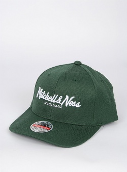 Mitchell and Ness Pinscript classic red snapback Green white