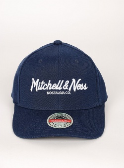Mitchell and Ness Pinscript classic red snapback Navy white