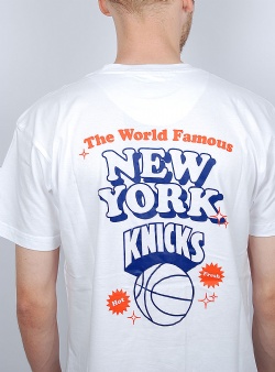 Mitchell and Ness Knicks merch takeout tee White