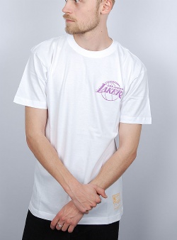 Mitchell and Ness Lakers merch takeout tee White