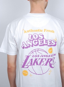 Mitchell and Ness Lakers merch takeout tee White