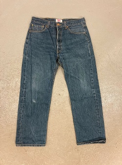 Sportif Vintage Levis 501 jeans 17 W34 L29, Dirtblue