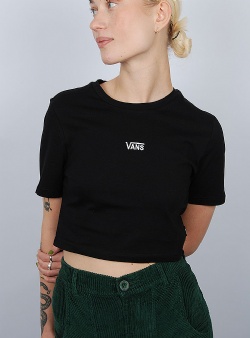 Vans Flying v crop top Black