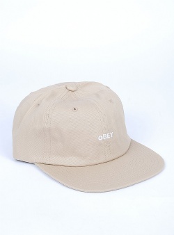 Obey Bold twill 6 panel strapback Khaki