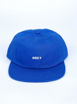 Obey Bold twill 6 panel strapback Surf blue