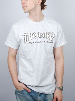 Thrasher Outlined tee Grey