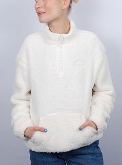 Vans Pioneer mock half zip Digital dementia marshmallow