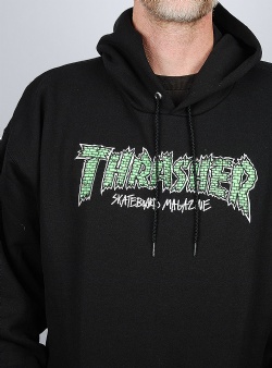 Thrasher Brick hood Black