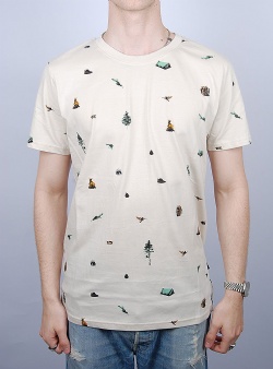Dedicated Take a hike AOP tee Oat white