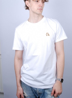 Dedicated Mushroom emb tee White