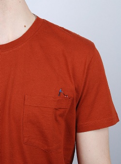 Revolution Mov regular pocket tee Darkred