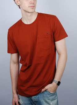 Revolution Mov regular pocket tee Darkred