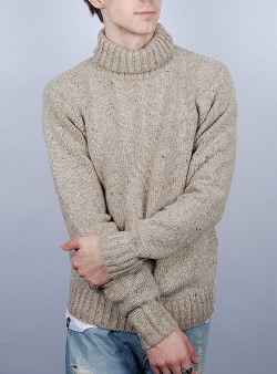 Revolution High neck knit sweater Offwhite