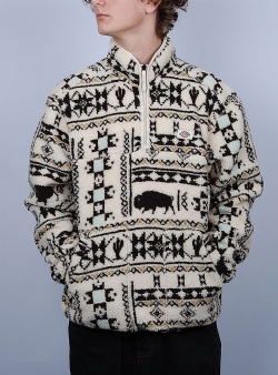 Dickies Hays quarter zip fleece Nordic AOP light