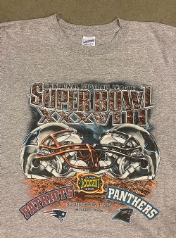 Sportif Vintage Patriots vs Panthers tee XL, Grey