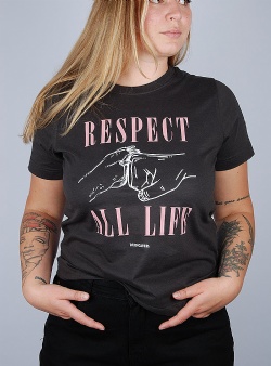 Dedicated Respect life Mysen tee Charcoal