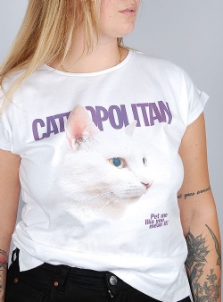 Dedicated Catmopolitan Visby tee White