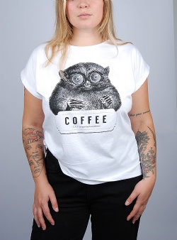 Dedicated Caffeine kick Visby tee White