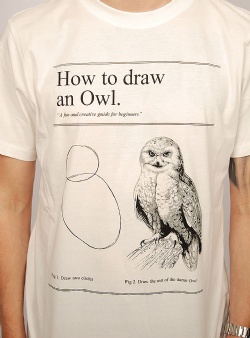 Dedicated How to draw an owl tee Off white