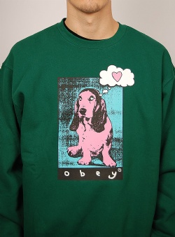 Obey Love pup sweat Adventure green