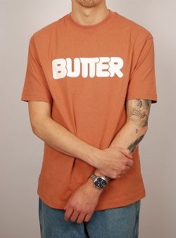 Butter Goods Rounded logo tee Washed wood