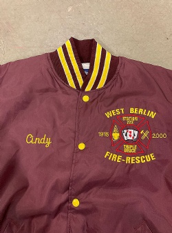 Sportif Vintage West Berlin Fire Rescue jacket XXL, Burgundy