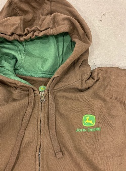 Sportif Vintage John Deere ziphood XXL, Brown