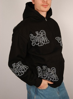 Butter Goods Tour zip thru hood Black