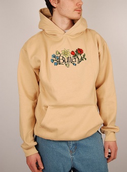 Butter Goods Floral embroidered hood Tan