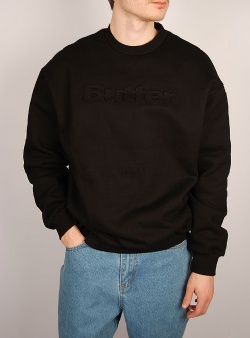 Butter Goods Embossed logo crewneck Black