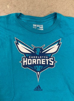 Sportif Vintage Charlotte Hornets Adidas tee L, Turquoise