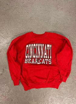 Sportif Vintage Cincinnati Bearcats crew L, Red