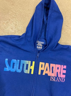 Sportif Vintage South Padre Island ziphood XL, Blue