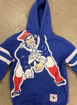 Sportif Vintage New England Patriots hood M?, Blue
