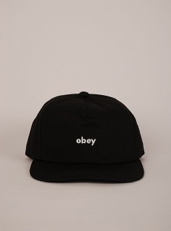 Obey Lowercase 5 panel snapback Black