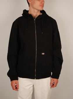 Dickies Duck canvas hooded unlined jacket Black