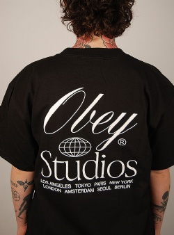 Obey Obey studio worldwide tee Black