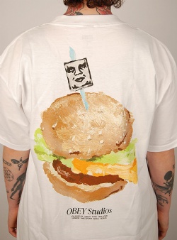 Obey Visual food for your mind tee White
