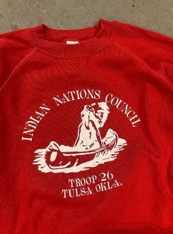 Sportif Vintage Indians nation council crew L, Red