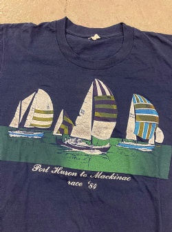 Sportif Vintage Port Huron to Mackonac race 84 tee XL, Navy