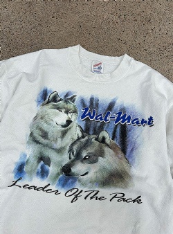 Sportif Vintage Wal-Mart leader of the pack crew M, White