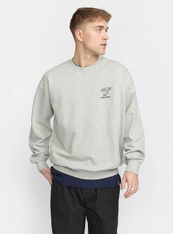 Revolution Wak printed crewneck Grey melange